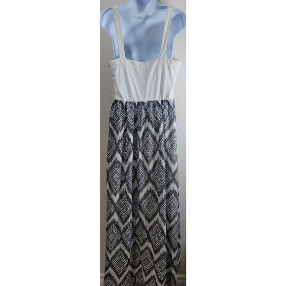 Robbie Bee Crisscross Bodice Sleeveless Maxi Dress 8 Lined Lightweight Flowy - Picture 3 of 4
